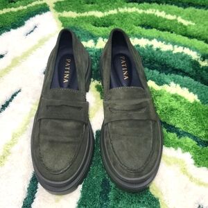 Portland Leather Chunky ZOE Loafer In Olive